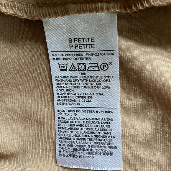 Banana Republic Gold Button Down Blouse Petite Small - Picture 6 of 6